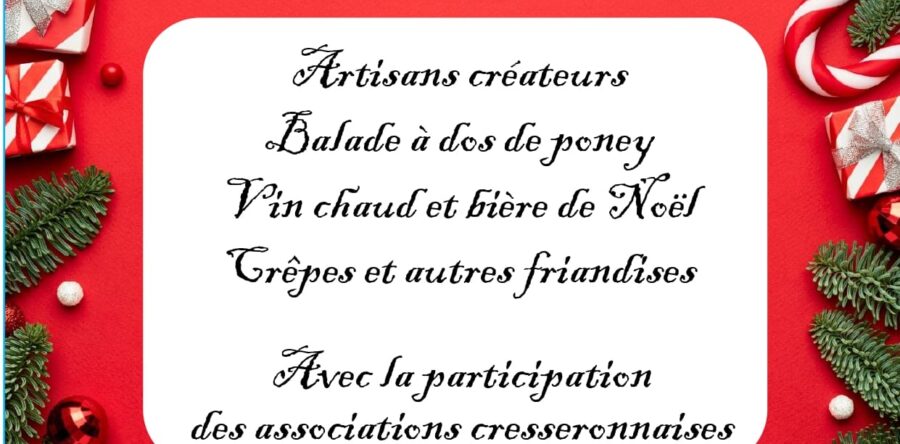 Marché de Noël : 7 décembre 2024